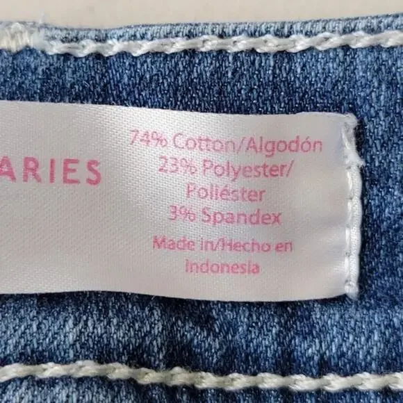 No Boundaries Denim Shorts Blue Mid Rise Women Size 5 Cotton Blend Stretch Jean - Picture 7 of 8